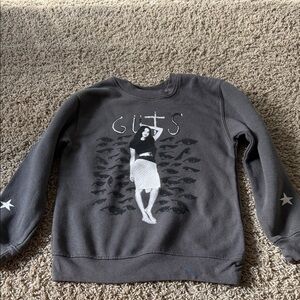 Women's Charcoal Graphic Crewneck Sweater - Gray Star Accent